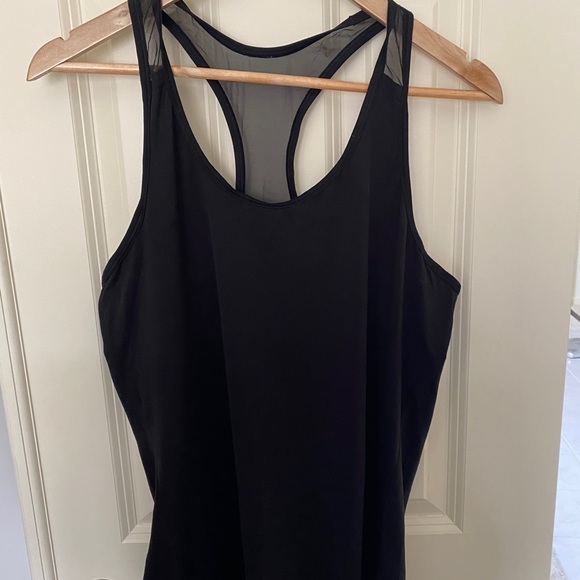 Athleta Black Sheer Tank Top Size Large - Picture 1 of 3